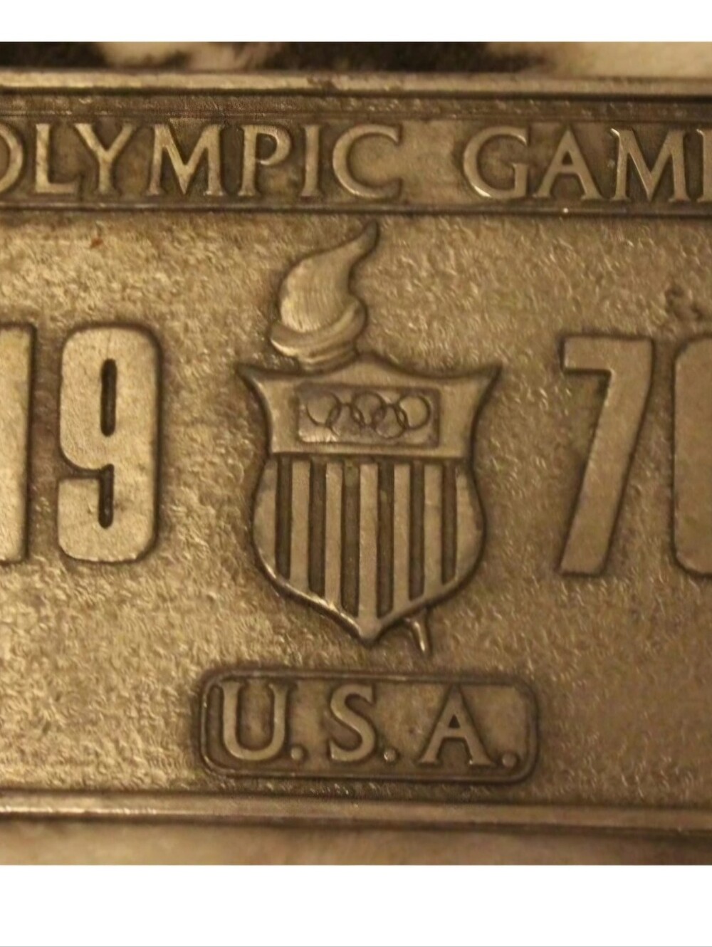 Olympic Games Vintage Metal Belt Buckle 1976 USA Sports Bergamot Brass Works Co.